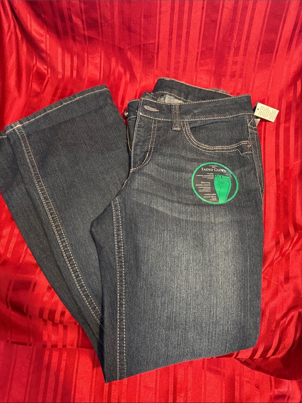 Faded Glory Women's Dark Blue Boot Cut Jeans - Picture 1 of 4
